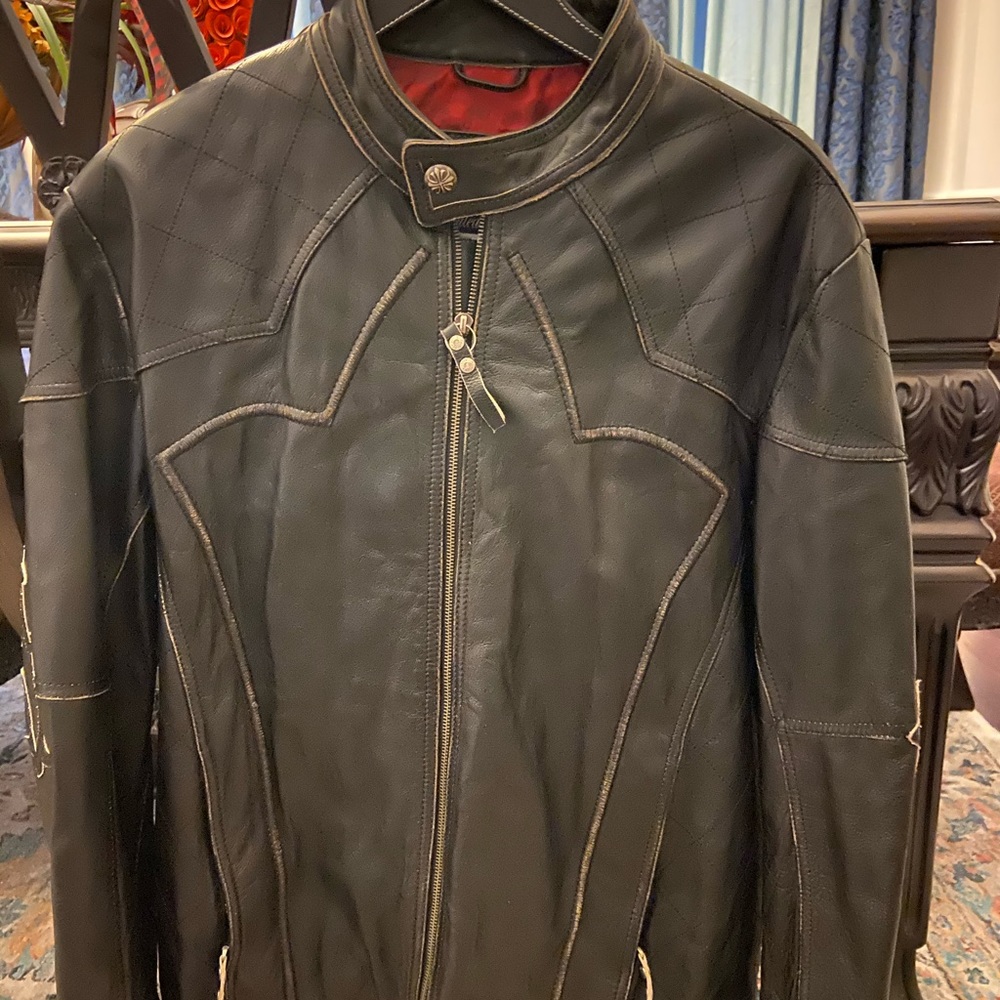 Affliction authentic black leather jacket